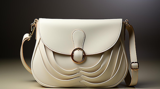 Photo un sac en cuir d'ivoire ultra-réaliste et simple
