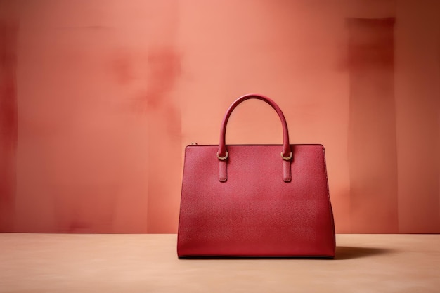 Sac en cuir rouge féminin