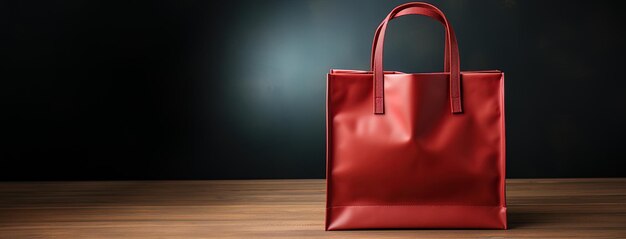 Photo un sac en cuir rouge avec un fond noir