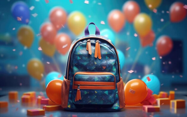 Sac à dos et ballons IA générative