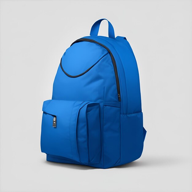 Un sac à dos bleu Maquette sac à dos