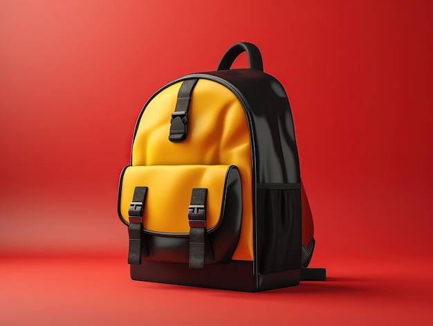 Un sac à dos jaune et noir