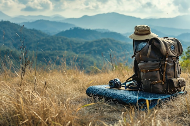 Sac à dos de randonnée avec tapis pour randonnée en montagne