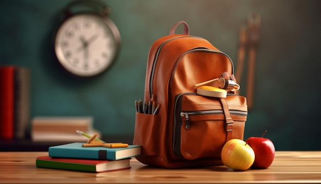 Sac à dos scolaire avec fond de fournitures scolaires