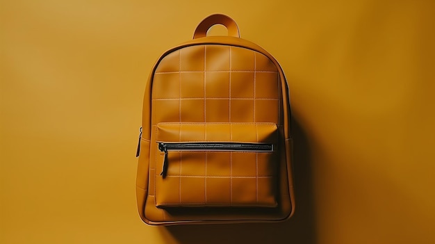 Un sac à dos scolaire avec de la papeterie et des lunettes sur la table