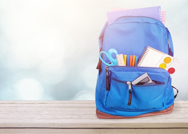 Sac à dos scolaire sac à dos livre bleu papeterie