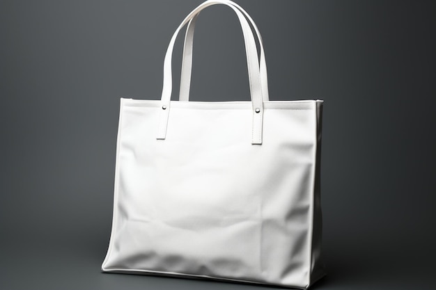 Sac fourre-tout blanc isolé d'élégance solitaire polyvalent pour les essentiels quotidiens ou les déclarations chics