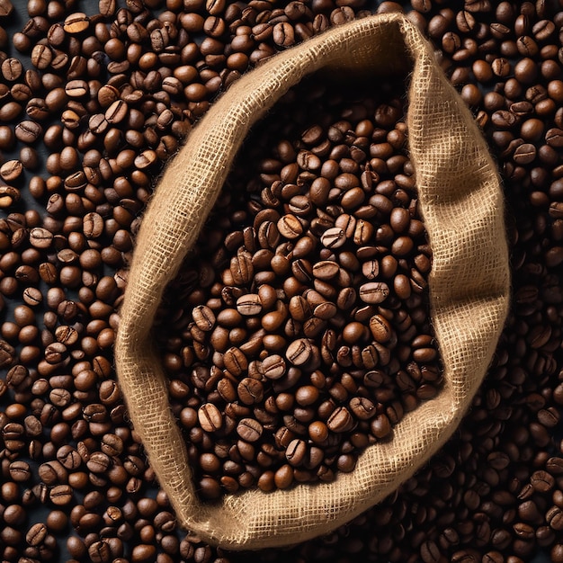 Sac de grains de café arabica