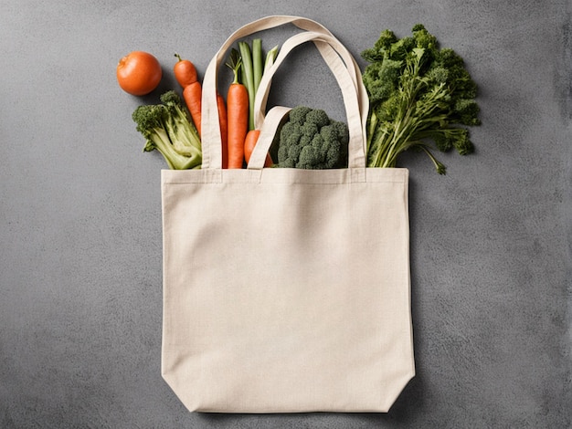un sac avec des légumes et un sac de légumes
