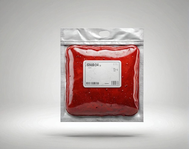 un sac de liquide rouge