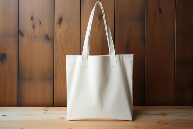 Sac à main fourre-tout Mockup shopper sur fond gris isolé IA générative