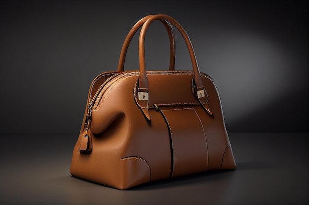 Un sac marron avec le mot hermès dessus