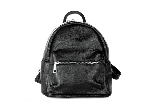 Sac de mode d'automne isolé sur cuir blanc