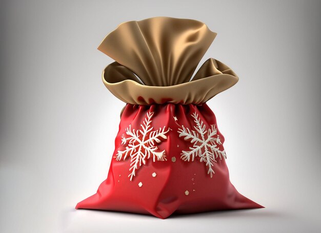 Photo le sac de noël de noël 3d