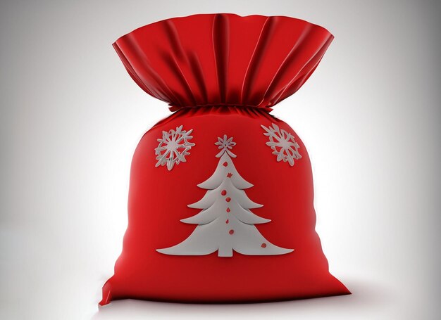 Photo le sac de noël de noël 3d