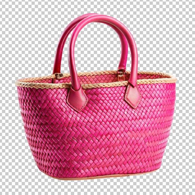 Le sac de paille 3D est rose.