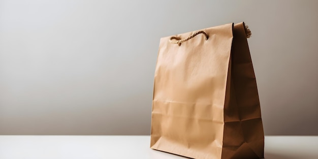 Un sac en papier brun avec le mot food dessus