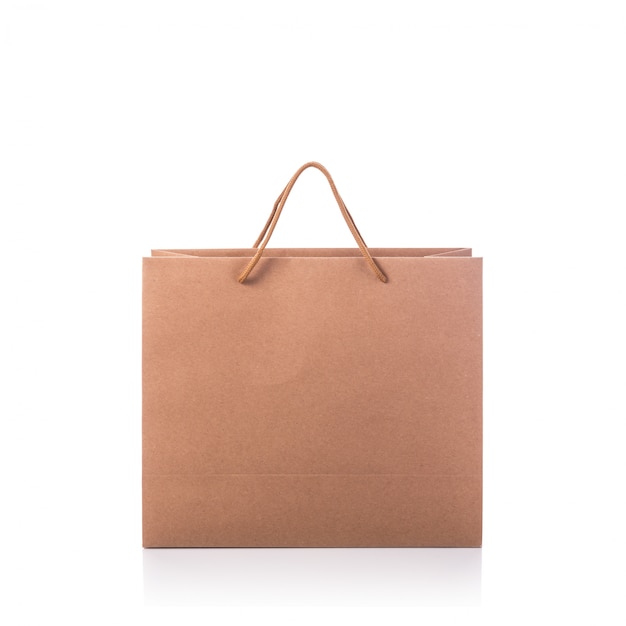 Sac en papier brun.