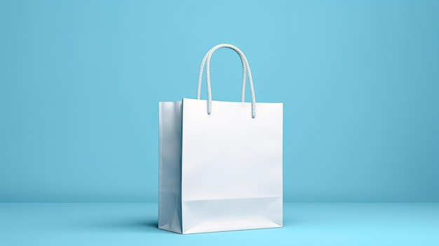 sac en papier sur fond blanc