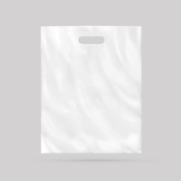 Sac en plastique blanc isolé