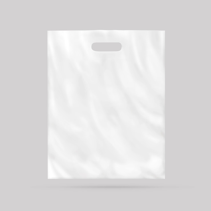 Sac en plastique blanc isolé