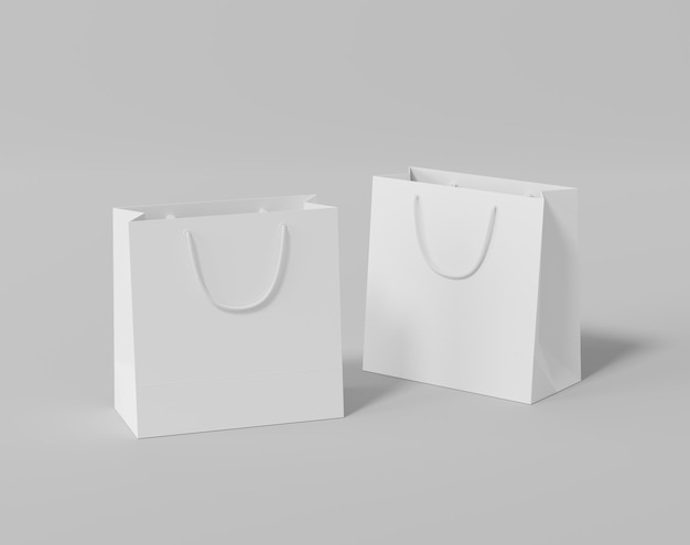 Sac à provisions vide pour marquer le sac en papier blanc
