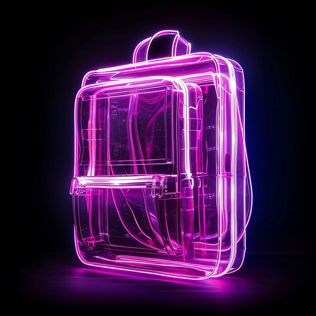 un sac qui dit " valise " en violet