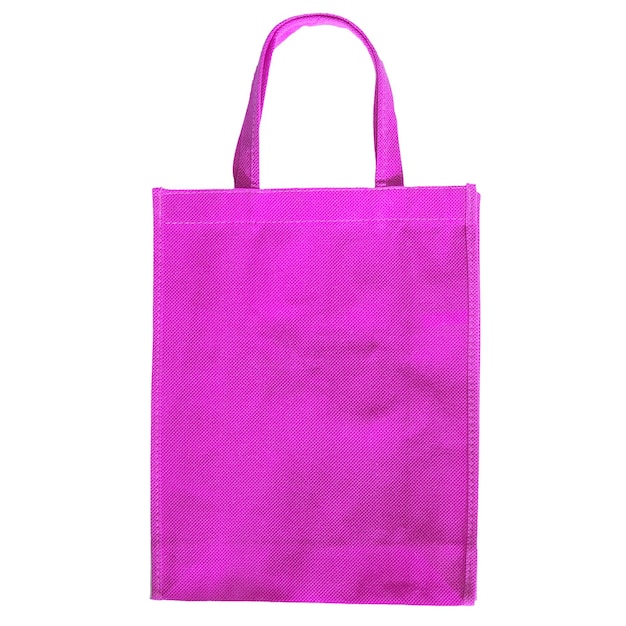 Sac rose isolé sur blanc