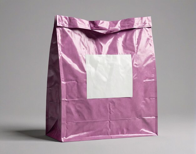 Photo un sac violet avec un carré blanc sur le devant