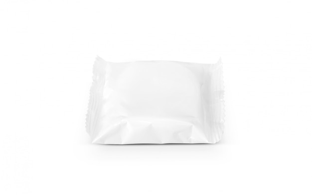 Sachet en plastique blanc d'emballage vide pour le produit de toilette de barre de savon