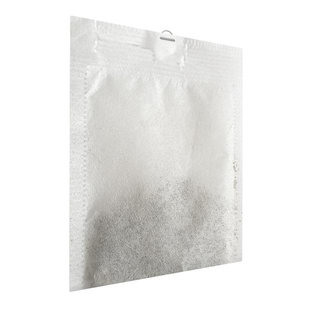 Sachet de thé arrière côté droit en fond blanc