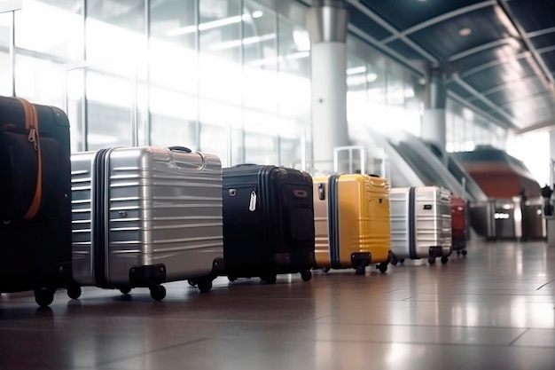 Sacs au terminal de l'aéroport générés avec l'IA