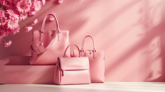 Des sacs à main roses à la mode et à la mode