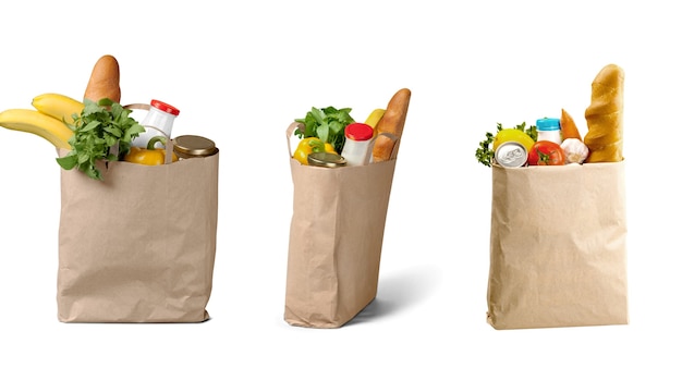Sacs à provisions avec épicerie