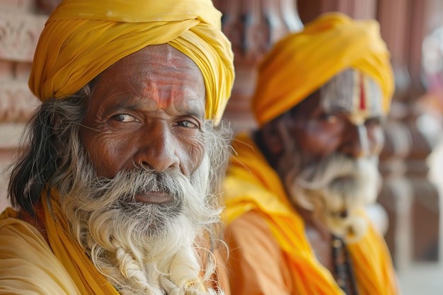 Un sadhu hindou cherchant de l'aumône dans la rue à Jaisalmer, en Inde