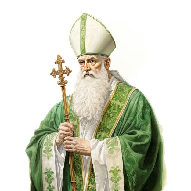 Photo saint patrick sur un fond blanc