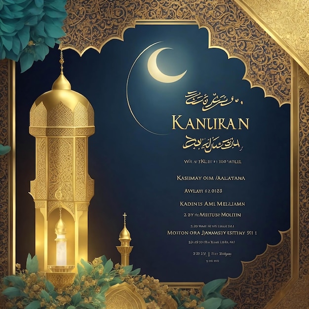 saint ramadan kareem lune mois de jeûne pour les musulmans ai générative