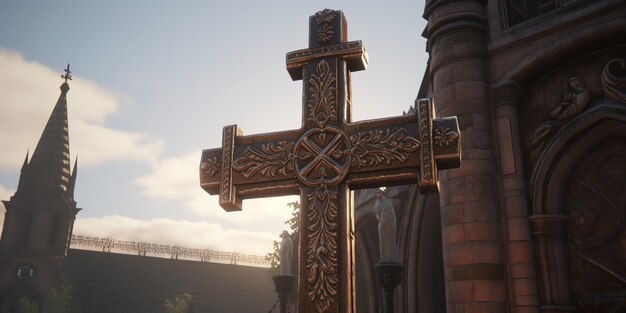 la sainte croix sur l'église