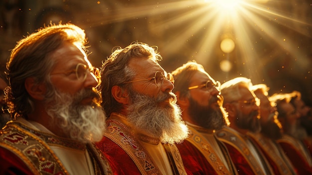 Photo les saints chantent une nouvelle chanson papier peint de rédemption