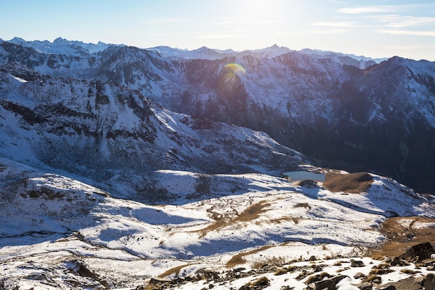 Saison d'automne dans les montagnes Kackar dans la région de la mer Noire en Turquie. Beau paysage de montagnes.