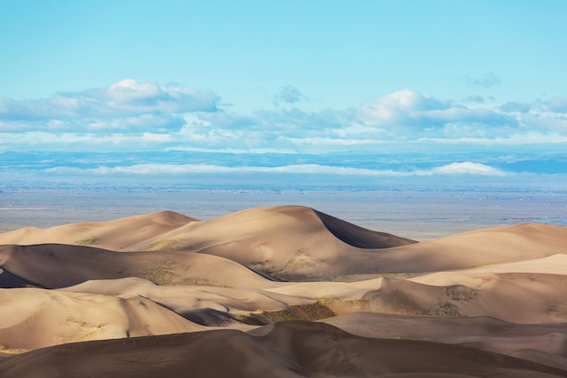 Saison d'automne dans le parc national de Great Sand Dunes, Colorado, USA