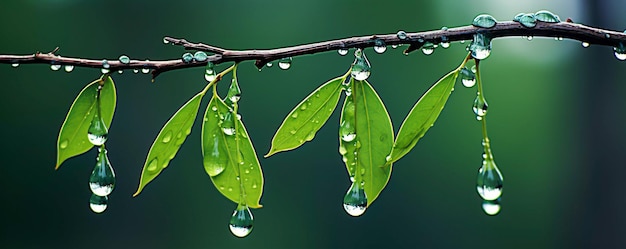 Saison de la pluie et des feuilles Arrivée de l'automne dans la nature AI générative