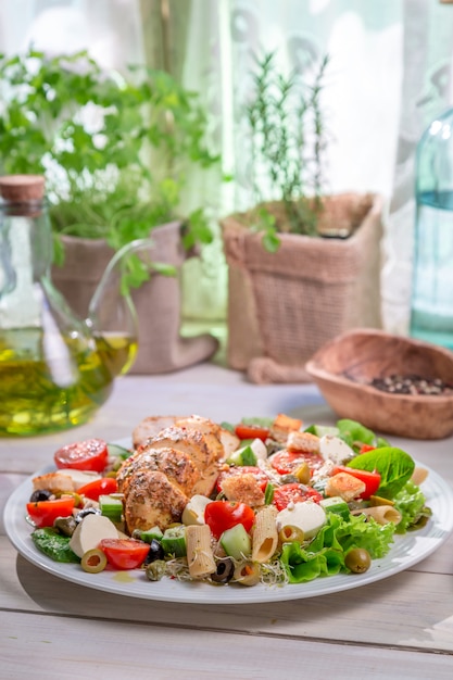 Salade au fromage feta et olives