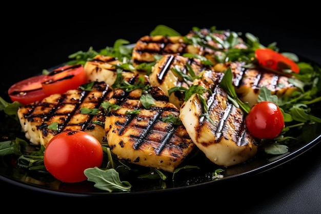 Salade au fromage Halloumi grillée