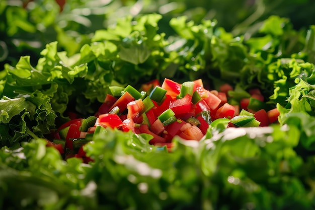 Salade au poivre vert frais