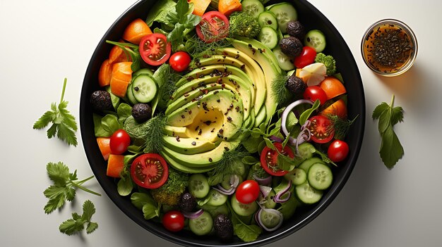 une salade d'avocado, d'avocat et d'aovocat.