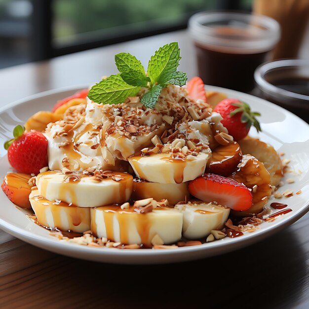 Salade de bananes Petit-déjeuner délicieux délicieux