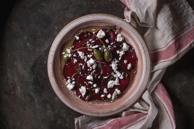 Salade de carpaccio de betterave