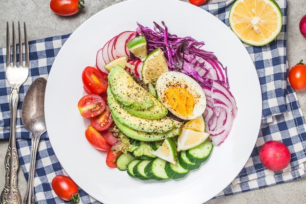 Salade De Chef Mixte. Salade De Chef Mélangé.avocado