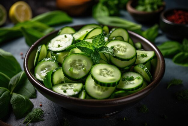 Salade de concombre IA générative